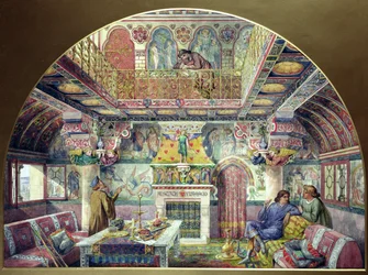 Design for the Decoration of the Summer Smoking Room at Cardiff Castle
